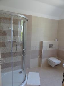 Koupelna v ubytování Apartmány Starovice