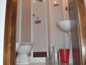 Koupelna v ubytování Hotel Edelweiss
