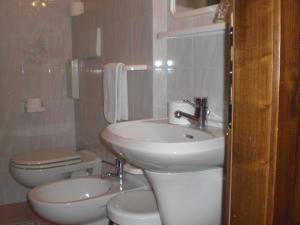 Koupelna v ubytování Hotel Edelweiss