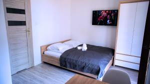 Posteľ alebo postele v izbe v ubytovaní Apartamenty Karkonoskie