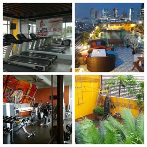 Fitness centrum a/nebo fitness zařízení v ubytování Witchuwan Apartel