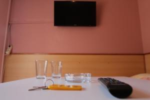 TV a/nebo společenská místnost v ubytování Motel Han