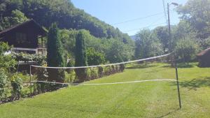 a net in the middle of a yard at Villa Lalka in Ribarica
