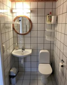 Koupelna v ubytování Marifjøra Sjøbuer