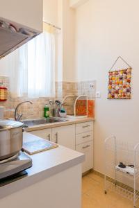 Virtuvė arba virtuvėlė apgyvendinimo įstaigoje Charmy Petit Flat in Athens