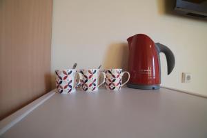 Příslušenství pro přípravu čaje a kávy v ubytování Inkliuzas