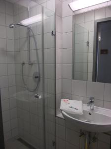 Ett badrum på Jugendherberge Heidelberg International