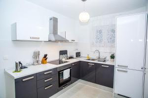 Kuchyň nebo kuchyňský kout v ubytování Villa Orljak