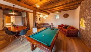 a living room with a pool table in it at Le gîte des Histoires in Kientzheim