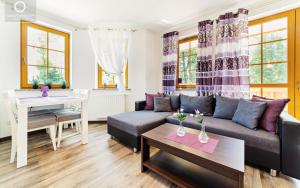 Posezení v ubytování Wonder Home - Apartamenty w spokojnej okolicy, z widokiem na góry