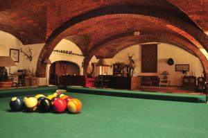 a room with a pool table with balls on it at Herdade da Negrita in Santo Aleixo