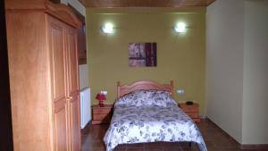 a bedroom with a bed in a room at La Casa Nueva in Nieva de Cameros