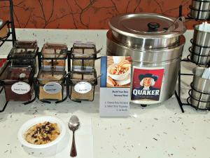 a counter top with food items on top of it at Best Western Plus Fresno Airport Hotel in Fresno