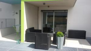 A seating area at Apartment Bruneck Central