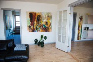 Posezení v ubytování Mølvangvej 2 Jelling Apartment