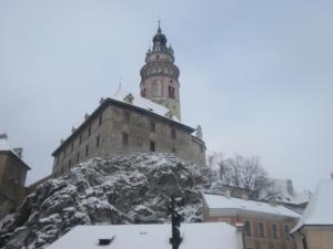 Obiekt Penzion Podhradí zimą