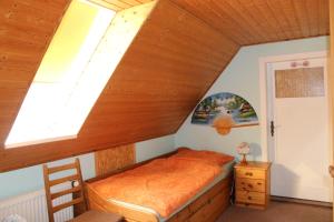 Katil atau katil-katil dalam bilik di Ferienwohnung "An der St. Ludmila"