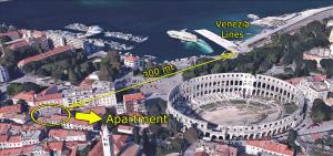 Gallery image of Arena Design Apartments with FREE Private Parking and with a terrace in Pula