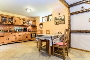 Kuchyň nebo kuchyňský kout v ubytování Pensiunea La Despani