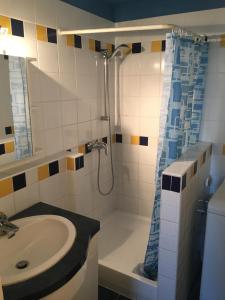Kúpeľňa v ubytovaní Málnás Macska Apartman