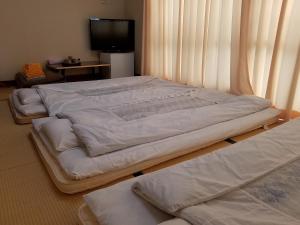 Postel nebo postele na pokoji v ubytování Ryokan Matsukaze