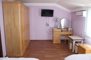 Televiisor ja/või meelelahutuskeskus majutusasutuses Hotel For You