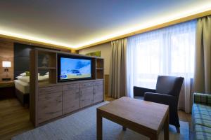 TV a/nebo společenská místnost v ubytování Hotel Garni Panorama