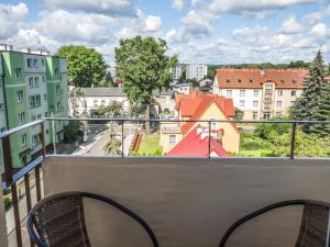 Balkón alebo terasa v ubytovaní Apartament Plaza48