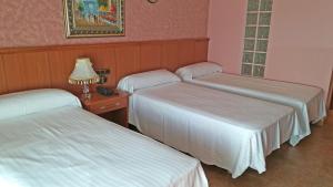 Postel nebo postele na pokoji v ubytování Hotel Real de Castilla