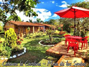 Zahrada ubytování Cabañas La Carolina - Mesa de Los Santos