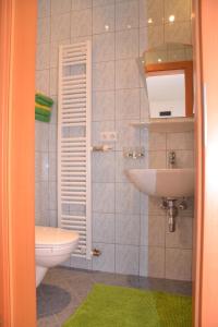 Koupelna v ubytování Gästehaus Bachmann