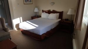 Postel nebo postele na pokoji v ubytování Knights Inn Lethbridge