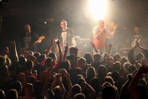 a group of people in front of a crowd at Hostel KlonDike in Pec pod Sněžkou