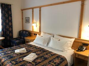 Postel nebo postele na pokoji v ubytování Hotel Alpi