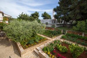 a garden with many different flowers and plants at Apartments Hortensia in Pula