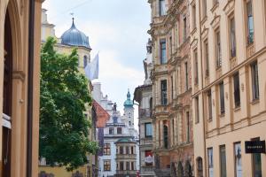 Nespecifikovaný výhled na destinaci Mnichov nebo výhled na město při pohledu z hotelu
