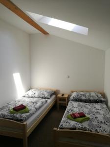 Posteľ alebo postele v izbe v ubytovaní Pension Druhý domov