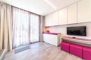 Kuchyň nebo kuchyňský kout v ubytování Hotel Tenda Rossa