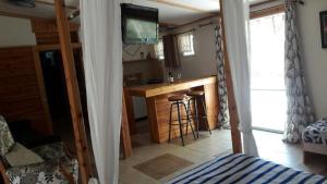 Kuchyň nebo kuchyňský kout v ubytování Sapir Apartment