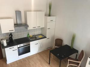 
Küche/Küchenzeile in der Unterkunft Citywohnung Halle Saale
