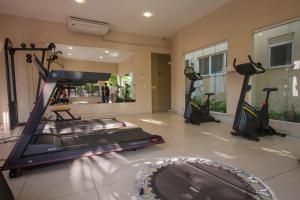 Fitness centrum a/nebo fitness zařízení v ubytování Grande Hotel Itaguaí