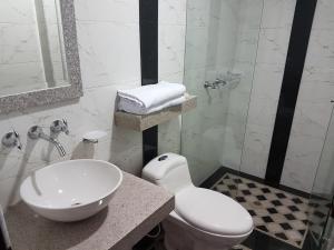 Koupelna v ubytování Hotel Castellana Group