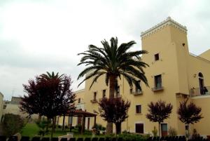 ein Gebäude mit einer Palme davor in der Unterkunft B & B Dei Nobili in Bitetto