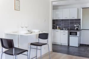 Kuchyň nebo kuchyňský kout v ubytování Classic Hotel