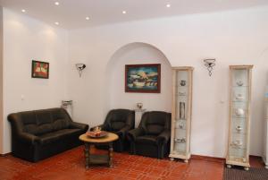 A seating area at Hotel U Růže
