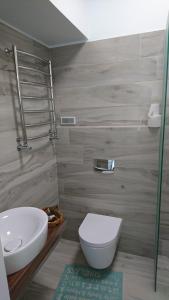 Koupelna v ubytování Guest House Vidlauči
