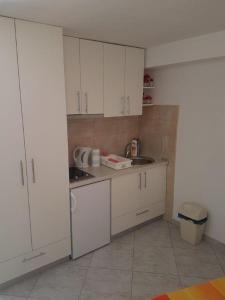 Kuchyň nebo kuchyňský kout v ubytování Apartmani Božana Viganj