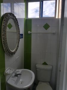 Koupelna v ubytování Hotel Ventura