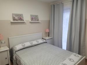 a bedroom with a bed and a window at AleKS friendly house in Canale