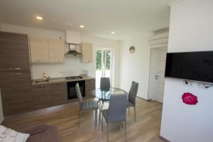 Kuchyň nebo kuchyňský kout v ubytování Apartment Krista Tinjan